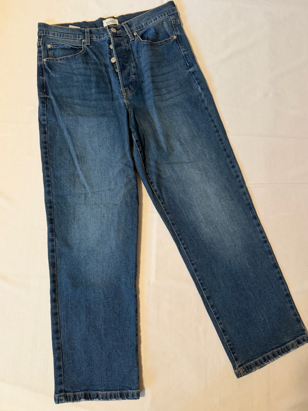 Nicole Miller Nomad Super High Rise Wide Straight Leg Jeans Women's Size 10